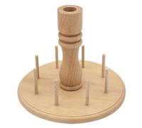 Thread Rack - 6.29 inch Wooden Spool Stand | Beech Round Base - Sturdy 8-Spool Organizer for Sewing Threads & Embroidery Projects to Keep Craft Room Neat and Tidy