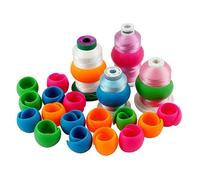 Thread Spool Huggers - 20 piezas Sewing Silicone Thread Spool Savers | Slim Space-Saving Gadget Organizers Stopper For Sewing Supplies Enthusiasts Crafters Collectors Beginners Men And Women