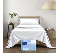 THREAD SPREAD Sábanas 100% algodón para Cama Individual, Juego de sábanas de algodón de 400 Hilos, 3 Piezas, Ultra Suaves, Transpirables, refrescantes, sábanas de Bolsillo Profundo, sábana de satén