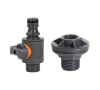 Threaded Tank Adapter, Water Barrel Fitting, 3.15 Inches Pipe Connector with Brass Build, Leakproof Metal Sealing, Plumbing Device with Hexagon Style, Hose Adapter for Garden and Pond