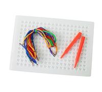 Threading Boards - 19x29x2cm String Weaving Stitching Board | Thread Art Kit With Colored String | Calm Down Activity Threading Toys With Colored Ropes For Girls Boys Kids
