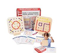 Threading Toy,Educational Threading Activity Puzzles - Fine Motor Skill Toys String Art Travel Game For Kids Ages 3+ Car Road Trip