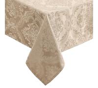 Threadmade Elrene Home Fashions Caiden Elegance - Mantel de Tela Damasco Impermeable, Resistente a Las Manchas y a Las Arrugas, 60 x 84 Pulgadas, Rectangular/Rectangular, Color Gris Pardo
