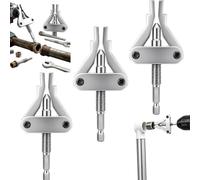 Threads 3-In-1 Extractor Tool for 1/2", 3/4" & 1" Broken Pipes, Drill-Driven Extractor fits PPR, PVC and MPP Pipes for Broken Valve and Thread Removal, Home Pipe Thread Removal Kits，3pc