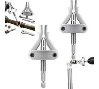 Threads 3-In-1 Extractor Tool for 1/2", 3/4" & 1" Broken Pipes, Drill-Driven Extractor fits PPR, PVC and MPP Pipes for Broken Valve and Thread Removal, Home Pipe Thread Removal Kits，2pc