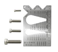Threads Gauge, Screw Measuring Ruler, Metric Thread Identifier Tools, Accurate Engineering Scale, Maintenance Plumbing Measurement Tool for Identifying Screw Size and Pitch Quickly, 5.51 inches