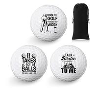 Threan 3 Piezas Juego de Regalo de Pelota de Golf Happy Birthday Golf Regalo Divertido para Golfistas Pelotas de Golf para Hombres Papás una Unidad de Tamaño Estándar(Creatividad)