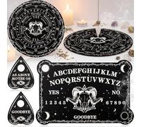 Threan, Péndulo de adivinación de radiestesia con amatista, juego de tablero espiritista de madera con mensaje metafísico para hablar con espíritus, artículos de Wicca, Cráneo de carnero