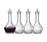 Threded Bitters Bottle - Juego de 4 botellas de cristal de 90 ml con tapa de salpicadero, herramienta profesional para hacer cócteles
