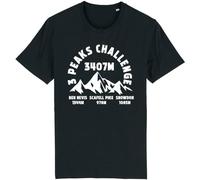 Three 3 Peaks Challenge Walking Ben Nevis Snowdon Scafell Pike Mountain - Camiseta unisex para hombre, Negro , XL