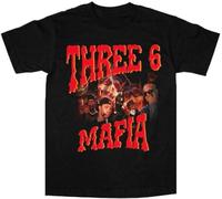 Three 6 Mafia Southern Horrorcore Rap Violent Imagery T-Shirt Black S
