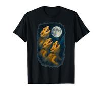 Three Bearded Dragon Howling At The Moon 3 Bearded Dragon Camiseta