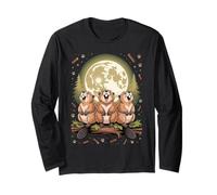 Three Beavers Howling at The Moon Wildlife Lover Manga Larga