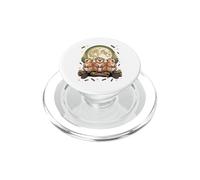 Three Beavers Howling at The Moon Wildlife Lover PopSockets PopGrip para MagSafe