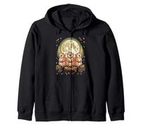 Three Beavers Howling at The Moon Wildlife Lover Sudadera con Capucha