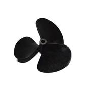 Three-Blade Full Immersion Propeller for Large Boats, 100mm Diameter, 5mm Hole, Black Right Hand, High-Strength Nylon & Fiberglass