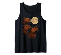 Three Capybara Moon 3 Capybara Howling At The Moon Camiseta sin Mangas