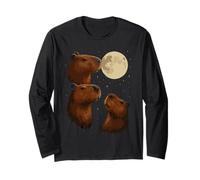 Three Capybara Moon 3 Capybara Howling At The Moon Manga Larga