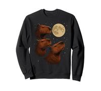 Three Capybara Moon 3 Capybara Howling At The Moon Sudadera