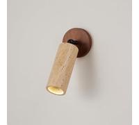 Three-Color Adjustable Light Wall Light Single-Head Small Stone Wall Rotated 180° Wall Lamps for Bedroom, Living Room and Bedside Lighting(Brown)