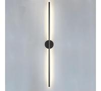 Three-Color Dimmable Wall Mounted Light Aluminum Wall Sconce Creative Led Wall Lantern Wall Lamp for Bedroom Living Room Bedside Decor Lamp/Nero/80Cm