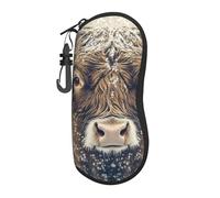 Three Cows In The Snow - Funda de neopreno suave para gafas de sol con cremallera, duradera, portátil, para hombres y mujeres