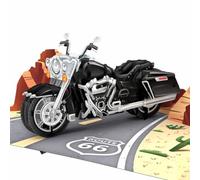 Three Dee Cards - Tarjeta de felicitación 3D desplegable para él, diseño de motocicleta, cumpleaños, día del padre, marido, aniversario, hijo, abuelo, cuñado, hombre, entusiasta de la motocicleta