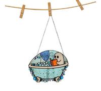 Three-Dimensional Depth: este acrílico ghost reading ornament presenta un efecto dramático estático, showcasing multicapa art with clear outlines and rich three-dimensional depth for dynamic shadow p