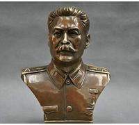 THREE Estatua de Bronce del Busto de líder Joseph Stalin, A