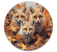 Three FBuOjos in The Woods, Surrounded by Autumn LeavesRompecabezas De 1000 Piezas para Adultos, Juegos EduGatoivos1000pcs (67.5x67.5cm)