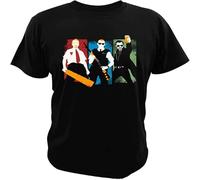 Three Flavours Cornetto Trilogy T Shirt Shaun of The Dead Men Cotton T-Shirt Hot Fuzz Tops The World'S End Tees Black XXL