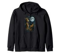 Three German Shepherd Howling At The Moon 3 German Shepherd Sudadera con Capucha
