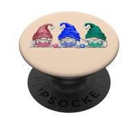 Three Gnomes For Knitter Grandma and Women Funny Knitting PopSockets PopGrip Adhesivo