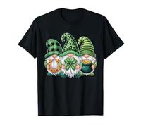 Three Gnomes St Patricks Day Pot of Gold Shamrock Gnomo Camiseta