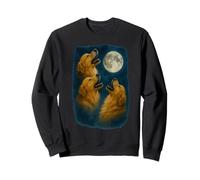 Three Golden Retriever Howling At The Moon 3 Golden Retrieve Sudadera
