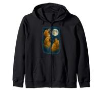 Three Golden Retriever Howling At The Moon 3 Golden Retrieve Sudadera con Capucha
