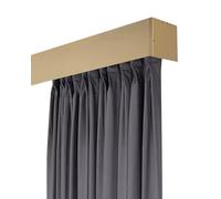 Three in One Curtain Track System Wall Mounted Double Rail & Valance Aluminum Room Divider Pelmet Box for Bay Windows 490cm (16.1ft) Ideal for Home Decor