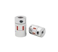 Three Jaw Spider Coupling OD20L25 Aluminum Alloy Motor Shaft Coupler Rubber Insert 4mm 5mm 6mm for 3D Printer CNC Machine(D1 09,OD20L30_D2 04)