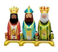 Three Kings Balloons,In The Shape of Standing King,Three Wise Men Balloons,Large Wise Men B-alloons,3 Kings Day Foil B-alloons For Children's Day Christmas Indoor Outdoor Yard Garden Decorations