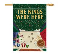 Three Kings - Bandera navideña de 71 x 101 cm | Tema de epifanía, bandera de patio, decoración de temporada al aire libre, escena navideña ilustrativa