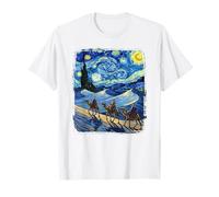 Three Kings Christmas Wise Men Holiday Van Gogh Starry Night Camiseta