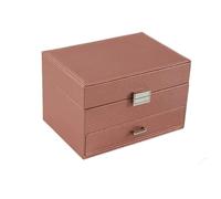 Three-layer Jewelry Organizer Box Large Portable EarrinThree-layer Earrings Rings Storage Case PU Necklace Display Gift For Girls Jewelers Para Mujeres