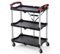 Three-Layers Mobile Trolley, Collapsible Service Cart, Single Layer Load-Bearing Capacity Can Reach 22.5Kg,With Brake Wheels,Suitable For Maintenance, Heavy Objects, Photography Handling, LJJY-KK