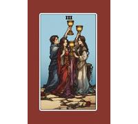 Three of Cups - Tarot Card Notebook - Card No.43 (Color Ed.): A5 Ruled Lined Tarot Journal Diary Sketchbook Notebook - Three of Cups (Celebration and Friendship)