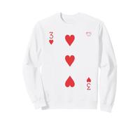 Three of Hearts Playing Card Easy Halloween Group Costume Sudadera