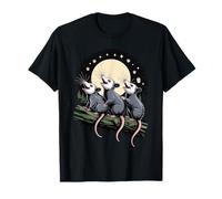 Three Opossums Howling at The Moon Possum Lover Camiseta
