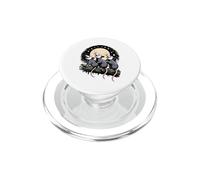 Three Opossums Howling at The Moon Possum Lover PopSockets PopGrip para MagSafe