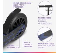 THREE Patinete para niños a partir de 6 años Rodamientos de bolas ABEC 9 Plegables Regulable en altura Fun pro