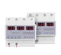 Three phase 3P+N Din rail phase selector Voltmeter with adjustable Over and Under Voltage protection Monitor Relays Protector(100A phase selector)