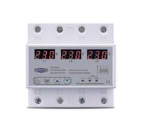 Three Phase Adjustable Over And Under Voltage Protector Automatic Protective Device Reset 63a 380v f54